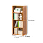 Contemporary Bamboo Book Shelf Closed Back Brown Shelf Bookcase for Home