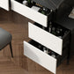 Black Stone Top Vanity Table Set Modern Simple Drawers in Included Makeup Dressing Table Clearhalo 'Bedroom Furniture' 'furn' 'furn_makeup_vanities' 'Furniture' 'Makeup Vanities' 'makeup_vanities' 1200x1200_5a051f45-1c09-4daf-9bae-1db780347b8b