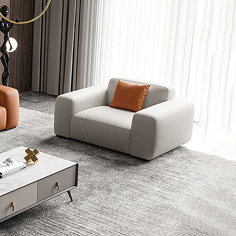 Stain-Resistant Faux Leather Standard Sofa Living Room Square Arm Settee Clearhalo 'furn' 'furn_sofas' 'Furniture' 'furniture_sofas' 'Living Room Furniture' 'Sofa' 'sofas' 1200x1200_5a065476-9677-4b6e-95c8-70b065fc7253