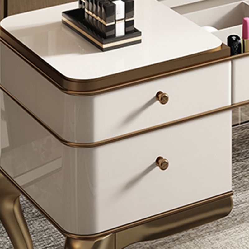 4 tiroirs de rangement vanité miroir victorien en bois vanité