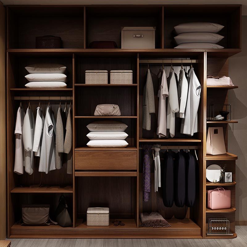 Armoire de rangement armoire de chambre à coucher en bois artificiel moderne - armoire avec étagères