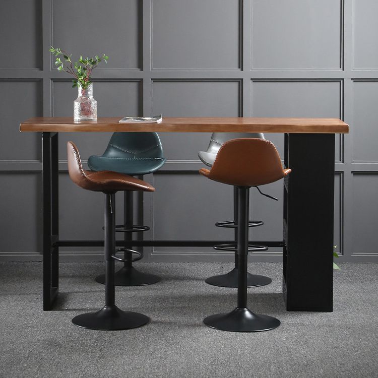 Pine Wood Bar Dining Table Industrial Bar Dining Table with Sled Base Clearhalo 'Bar Furniture' 'Bar Tables' 'bar_tables' 'furn' 'furn_bar_tables' 'Furniture' 'furniture_bar_tables' 'Kitchen & Dining Furniture' 1200x1200_5a07f2cf-b909-4dd7-8356-db92eb874a78