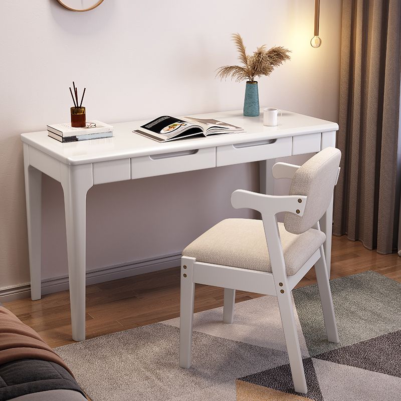 Modern Style Solid Wood Writing Desk Home Parsons Base Office Desk with Drawer Clearhalo 'furn' 'furn_office_desk' 'Furniture' 'Office Desks' 'Office Furniture' 'office_desk' 1200x1200_5a0b06fe-bd4b-4b0a-b672-19870b7d0c5a