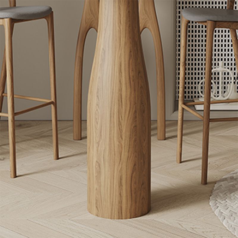 1/3 Pieces Contemporary Rectangle Solid Wood Pub Table with High Stools