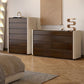 Madera fabricada Classic Glam Storage Coffster con cajones de 5/6/8