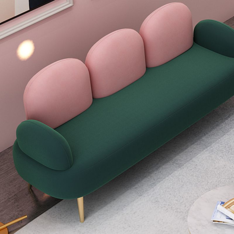 Contemporary Velvet Standard Seating Camel Back Rolled Arm Sofa Clearhalo 'furn' 'furn_sofas' 'Furniture' 'Living Room Furniture' 'Sofa' 'sofas' 1200x1200_5a0dca9e-1498-4135-bef4-07a32441c92e