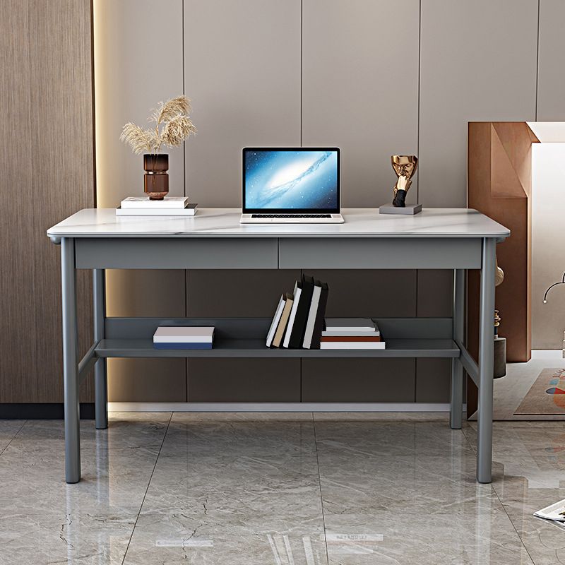 Contemporary Solid Wood Office Desk Antique Finish Computer Desk Clearhalo 'furn' 'furn_office_desk' 'Furniture' 'Office Desks' 'Office Furniture' 'office_desk' 1200x1200_5a118fea-c55e-446a-ab5c-bf281ce5d75a