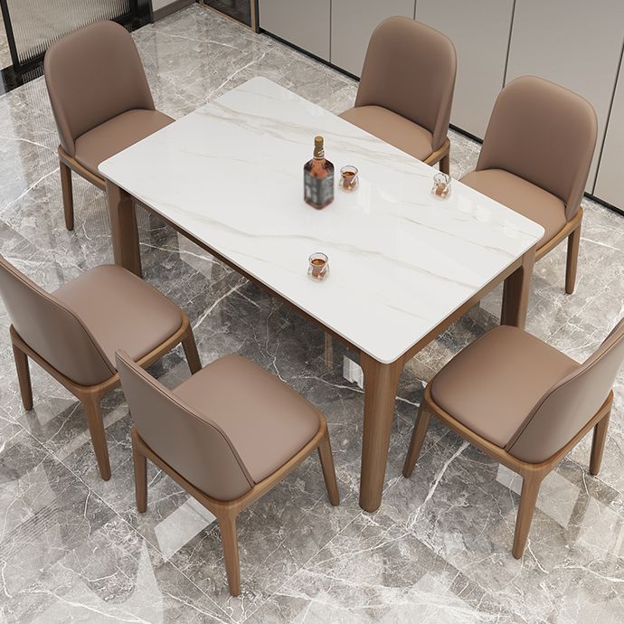 Sintered Stone Top Rectangle Table for Restaurant Dining Table with Wooden 4 Legs Clearhalo ' dining_table' 'Dining Tables & Seating' 'Dining Tables' 'furn' 'furn_dining_table' 'Furniture' 'furniture_dining_table' 'Kitchen & Dining Furniture' 'kitchen&dining_furn' 'kitchen' 'kitchen_dining_table' 1200x1200_5a122fd6-1bca-4043-9884-c3224da602be