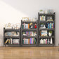 Industrial Style Metal Bookshelf Closed Back Shelf Bookcase with Doors Clearhalo 'Bookcases' 'furn' 'furn_bookcases' 'Furniture' 'furniture_bookcases' 'Office Furniture' 1200x1200_5a12b83b-63b6-4b35-913c-632ff3c142ec