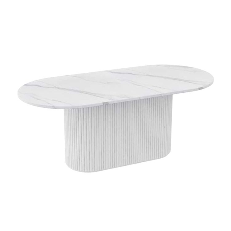 Sintered Stone and Wood Dining Table Simple Style Single Pedestal Base Table Clearhalo ' dining_table' 'Dining Tables & Seating' 'Dining Tables' 'furn' 'furn_dining_table' 'Furniture' 'furniture_dining_table' 'Kitchen & Dining Furniture' 'kitchen&dining_furn' 'kitchen' 'kitchen_dining_table' 1200x1200_5a12f0ce-3cec-492f-8b51-bbb6a54e0e3c