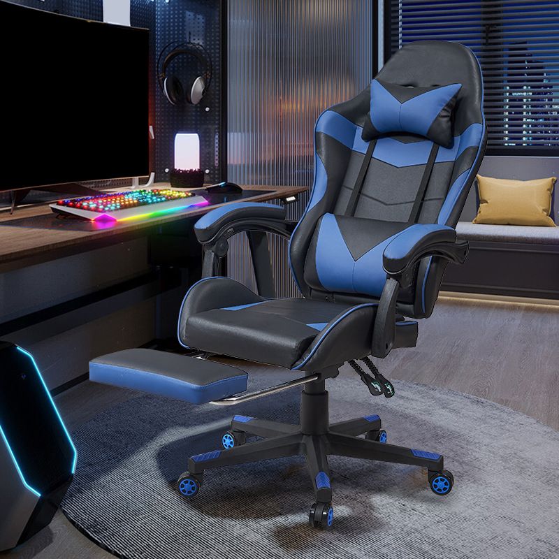 Modern Slide Office Chair Adjustable Seat Height Pillow Included Desk Chair Clearhalo 'furn' 'furn_office_chair' 'Furniture' 'Office Chairs' 'Office Furniture' 'office_chair' 1200x1200_5a13cd22-dd23-49a9-b40e-d0c5a9a62192