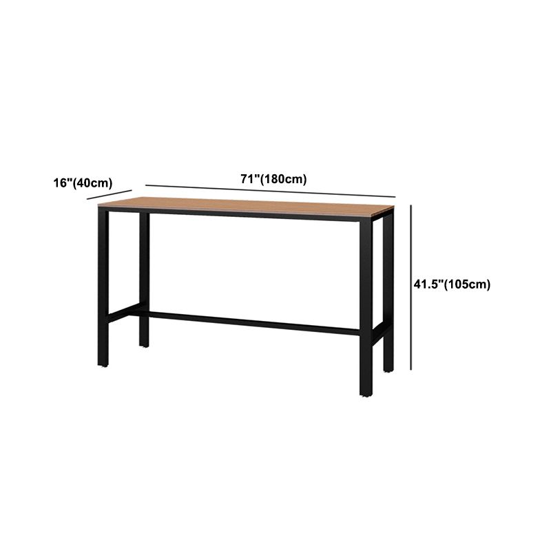 Tavolo da pub contemporaneo con barra top in legno in finto marrone chiaro chiaro