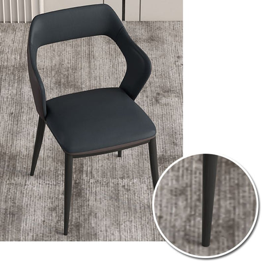 Contemporary Metal Dining Room Armchairs PU Leather Dining Chairs for Home Use Clearhalo ' kitchen&dining_furn' 'Dining Chairs' 'Dining Tables & Seating' 'dining_chair' 'furn' 'furn_dining_chair' 'Furniture' 'furniture_dining_chair' 'Kitchen & Dining Furniture' 'kitchen' 1200x1200_5a177244-3450-44ce-9e73-f42cc40140af