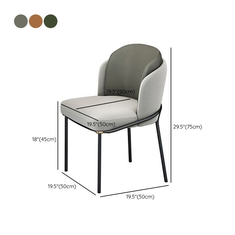 Kitchen Upholstered Side Chair Glam Style Parsons Armless Chair