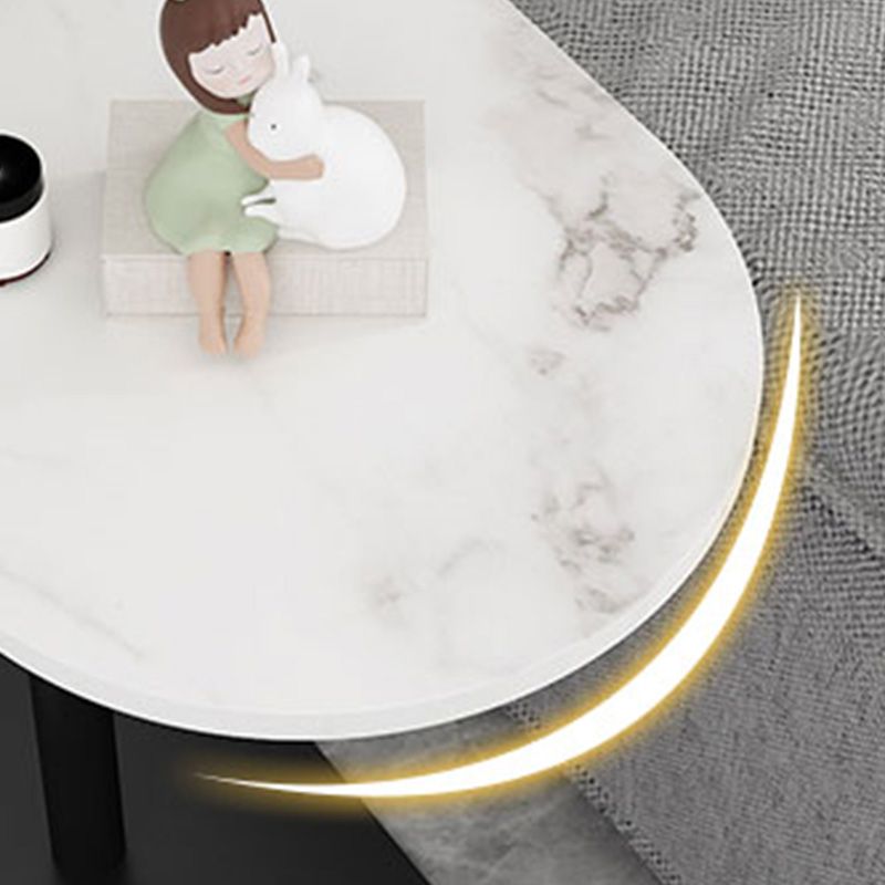 Modern Pedestal End Side Table Mental Sofa Side End Table for Living Room Clearhalo 'Coffee & Accent Tables' 'End & Side Tables' 'end_side_table' 'Furniture' 'furniture_end_side_table' 'Living Room Furniture' 1200x1200_5a18620e-b360-4dc3-a201-168ca1736291