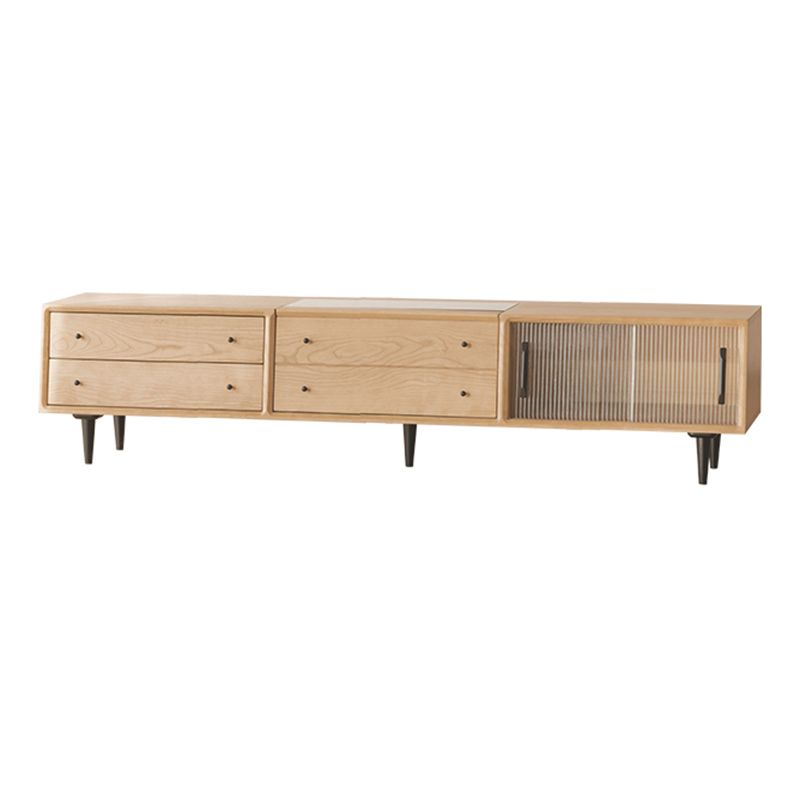 Contemporary Media Console Wooden TV Media Console with 4 Drawers Clearhalo 'furn' 'furn_tv_stands_entertainment_centers' 'Furniture' 'Living Room Furniture' 'TV Stands & Entertainment Centers' 'TV Stands & Media Storage Furniture' 'tv_stands_entertainment_centers' 1200x1200_5a18738b-fdd8-476f-b805-148fbcbb30ce