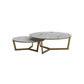 Contemporary Frame Coffee Table Round Slate Top Cocktail Table Clearhalo 'Coffee & Accent Tables' 'Coffee Tables' 'coffee_tables' 'furn' 'furn_coffee_tables' 'Furniture' 'Living Room Furniture' 1200x1200_5a18e869-6021-416f-9ff7-a6c7479c1828