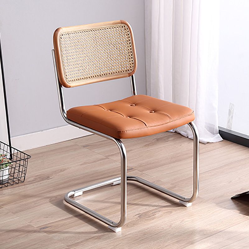 Contemporary Metal Dining Chairs Dining Open Back Side Chair for Home Use Clearhalo ' kitchen&dining_furn' 'Dining Chairs' 'Dining Tables & Seating' 'dining_chair' 'furn' 'furn_dining_chair' 'Furniture' 'furniture_dining_chair' 'Kitchen & Dining Furniture' 'kitchen' 1200x1200_5a192d03-76bd-4ba1-92ea-dd3fb14da648