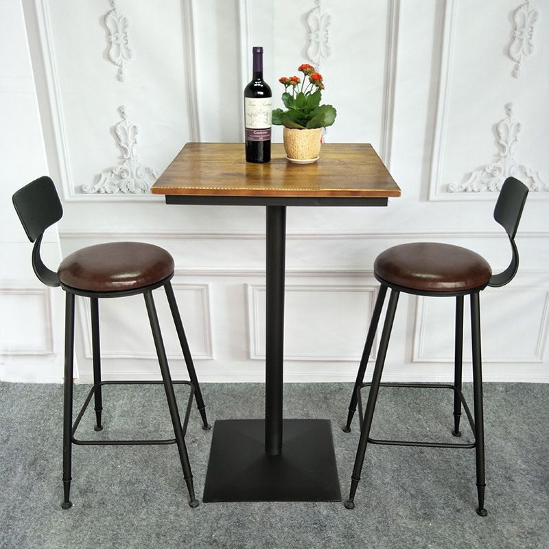 Industrial Style Solid Wood Bar Table Set 1/2/3/4 Pieces Counter Table with High Stools Clearhalo 'Bar Furniture' 'furn' 'furn_home_bar_bar_sets' 'Furniture' 'Home Bars & Bar Sets' 'home_bar_bar_sets' 'Kitchen & Dining Furniture' 1200x1200_5a19e8f4-e61e-4637-855a-3d03c7f66cd5