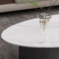 Glam Slate Coffee Cocktail Table Frame Oval Coffee Table for Home Clearhalo 'Coffee & Accent Tables' 'Coffee Tables' 'coffee_tables' 'furn' 'furn_coffee_tables' 'Furniture' 'Living Room Furniture' 1200x1200_5a1aea36-204a-472e-9044-21733fadd700