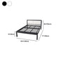 Contemporary Slat Metal Standard Bed with Rectangular Headboard