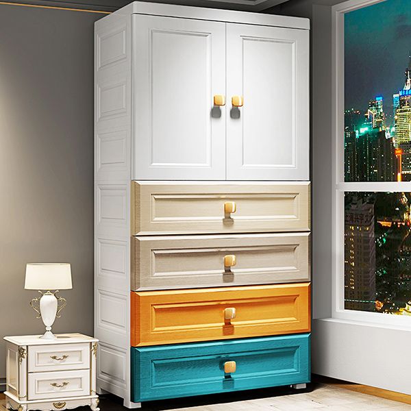 Armoire de garde-robe en plastique armoire de garde-robe contemporaine avec jambes