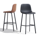 Contemporary Metal Leather Bar Stools Indoor Barstool with Iron Legs Clearhalo 'Bar Furniture' 'Bar Stools' 'bar_stools' 'furn' 'furn_bar_stools' 'furniture_bar_stools' 'Kitchen & Dining Furniture' 'kitchen&dining_furn' 'kitchen' 'kitchen_furn' Furniture' 1200x1200_5a1f663a-0952-406f-a1dc-154be053a8c0