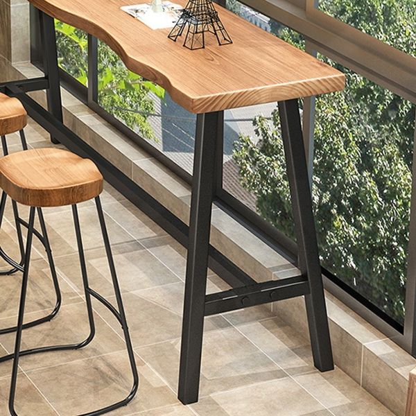 Pine Solid Wood Bar Dining Table Industrial Rectangle Bar Height Table Clearhalo 'Bar Furniture' 'Bar Tables' 'bar_tables' 'furn' 'furn_bar_tables' 'Furniture' 'Kitchen & Dining Furniture' 1200x1200_5a207226-b982-44c8-9a9a-dd99ab9e7795