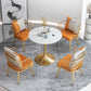 Modern Round Sintered Stone Top Dining Table White Standard Dining Table for Kitchen Clearhalo ' dining_table' 'Dining Tables & Seating' 'Dining Tables' 'furn' 'furn_dining_table' 'Furniture' 'furniture_dining_table' 'Kitchen & Dining Furniture' 'kitchen&dining_furn' 'kitchen' 'kitchen_dining_table' 1200x1200_5a20f90c-6e57-4419-8187-dfdc183254fa