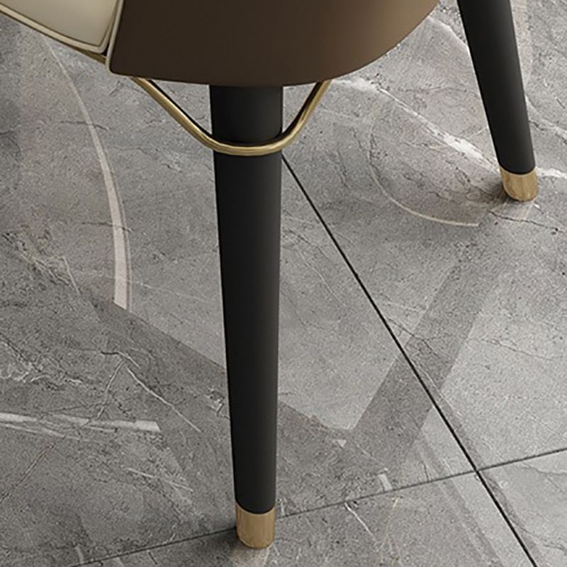 Scandinavian Armless Solid Back Chairs Leather Dining Chairs for Kitchen Clearhalo ' kitchen&dining_furn' 'Dining Chairs' 'Dining Tables & Seating' 'dining_chair' 'furn' 'furn_dining_chair' 'Furniture' 'furniture_dining_chair' 'Kitchen & Dining Furniture' 'kitchen' 1200x1200_5a228c49-929a-41b6-b520-6264da4243c7