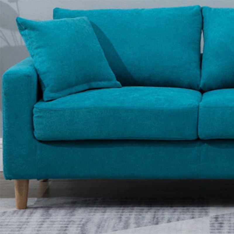 Loose Back Square Arm Sofa 2-Sitzer Stoffkissen Liebesseat mit Lagerung