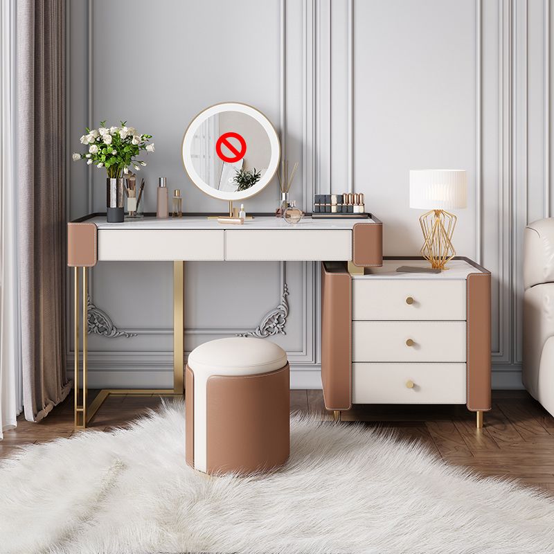 Gambe da tavolo in metallo in ardesia in ardesia bianca con 2/5 cassetti