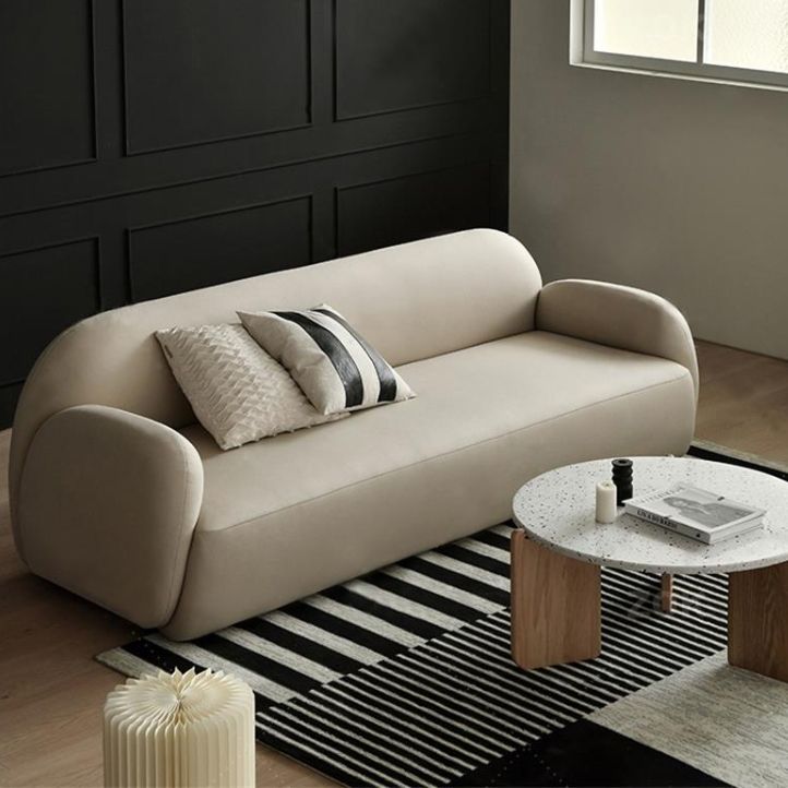 Divano braccio ad incasso contemporaneo stretto per soggiorno a beige