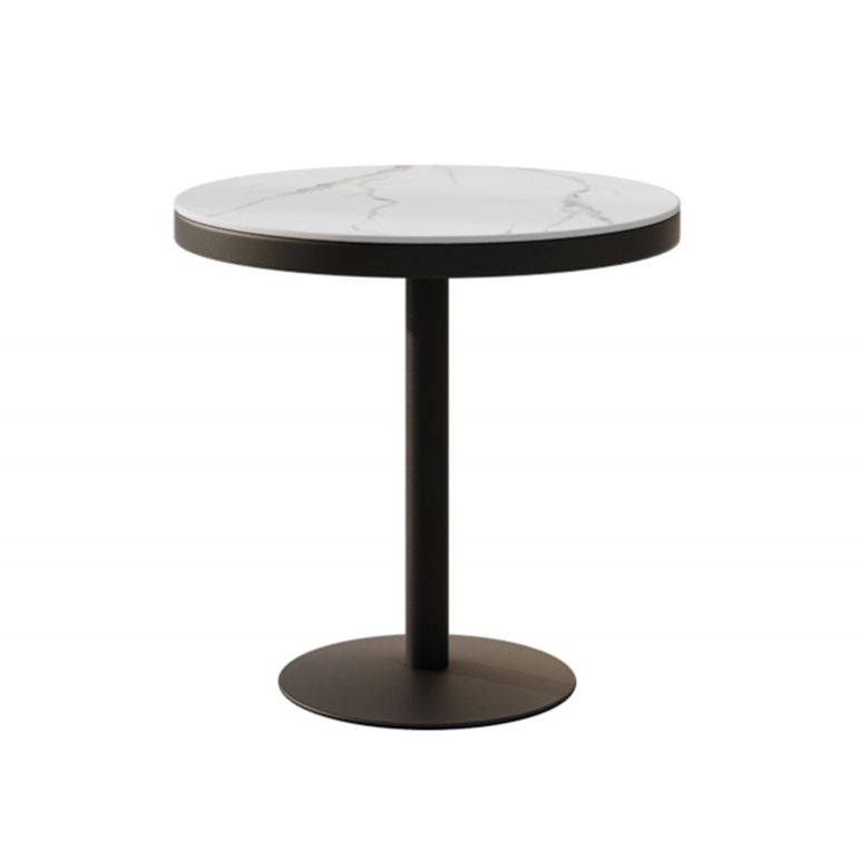 Metalen moderne ronde eettafel Gesinterde stenen tafel voor eetkamer en keuken