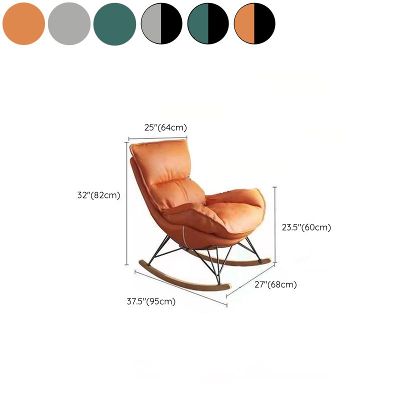 Modern Glider Upholstered Chair Tufted Cushions Rocking Accent Chair Clearhalo 'Chairs & Seating' 'furn' 'furn_rocking_chairs' 'Furniture' 'Living Room Furniture' 'Rocking Chairs' 'rocking_chairs' 1200x1200_5a2862c9-a264-4450-ba63-d6a9ab435a20