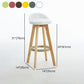 Contemporary Style Low Back Bar-stool Wooden Bar Stool for Restaurant Clearhalo 'Bar Furniture' 'Bar Stools' 'bar_stools' 'furn' 'furn_bar_stools' 'Furniture' 'furniture_bar_stools' 'Kitchen & Dining Furniture' 1200x1200_5a2afae8-d48c-4aff-b3e6-4cb96179776c