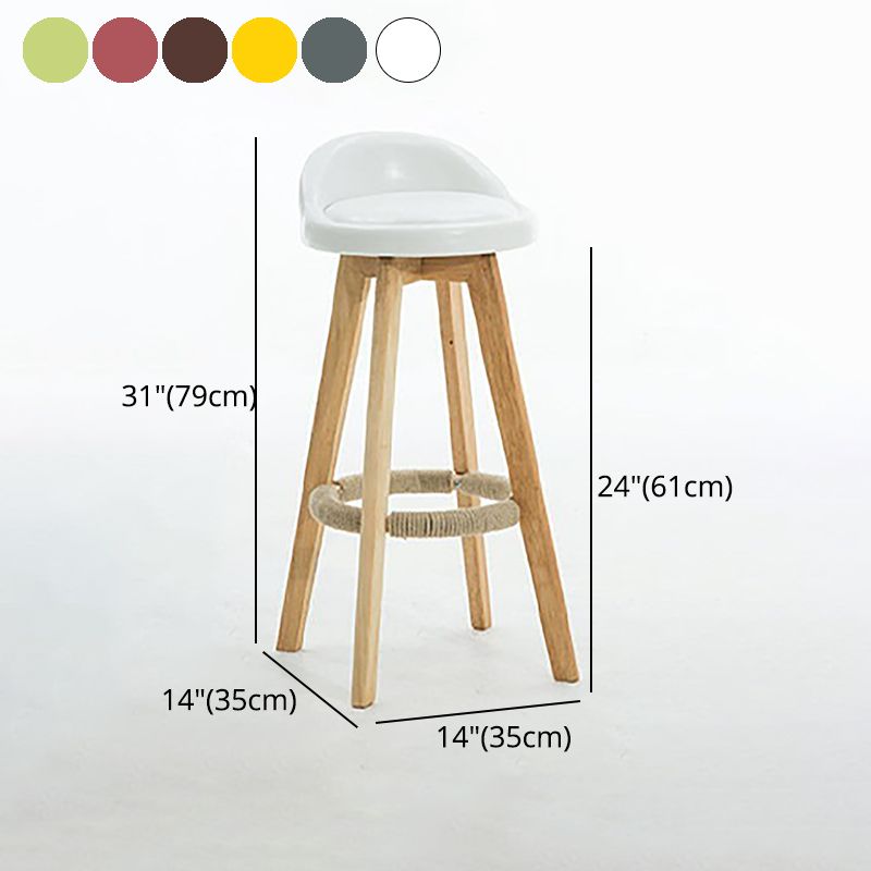 Contemporary Style Low Back Bar-stool Wooden Bar Stool for Restaurant Clearhalo 'Bar Furniture' 'Bar Stools' 'bar_stools' 'furn' 'furn_bar_stools' 'Furniture' 'furniture_bar_stools' 'Kitchen & Dining Furniture' 1200x1200_5a2afae8-d48c-4aff-b3e6-4cb96179776c