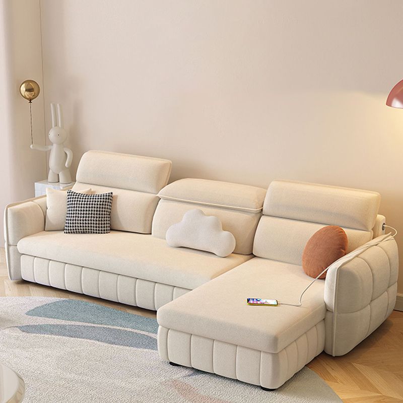 Moderno e contemporaneo in finta pelle imbottita di divano futon in bianco