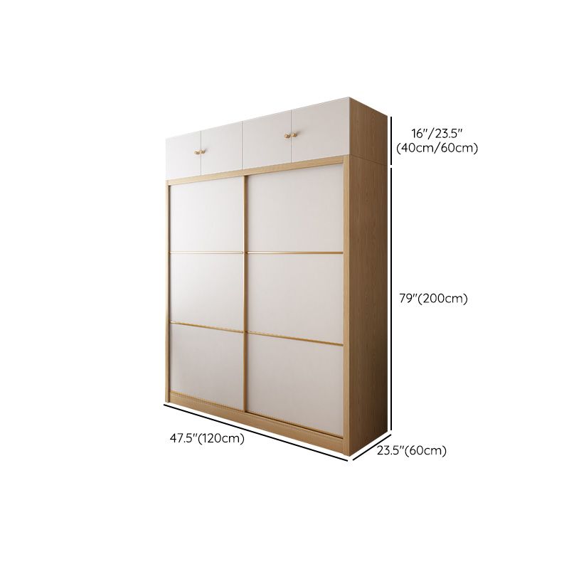 Armoire de couleur finale naturelle Closet de garde-robe en bois contemporain avec tiroir