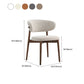 Modern Simple Side Chair Upholstered Dining Chairs with Wooden Base for Home Use