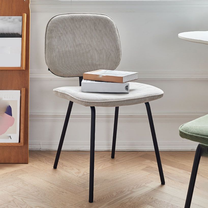 Contemporary Style Metal Dining Chair Matte Finish Dining Armless Side Chair for Kitchen Clearhalo ' kitchen&dining_furn' 'Dining Chairs' 'Dining Tables & Seating' 'dining_chair' 'furn' 'furn_dining_chair' 'Furniture' 'furniture_dining_chair' 'Kitchen & Dining Furniture' 'kitchen' 1200x1200_5a2e77bf-1617-44a1-a419-d1110fd7e6f7