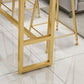 Traditional Luxury Bar Table Rectangle Stone Bar Table with Trestle Base Clearhalo 'Bar Furniture' 'Bar Tables' 'bar_tables' 'furn' 'furn_bar_tables' 'Furniture' 'furniture_bar_tables' 'Kitchen & Dining Furniture' 1200x1200_5a2ec0a9-4041-4129-a6d8-2ccdbb605c40