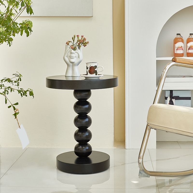 Mesa de altura contemporánea pedestal de madera maciza mesa de estar redonda de la sala de estar