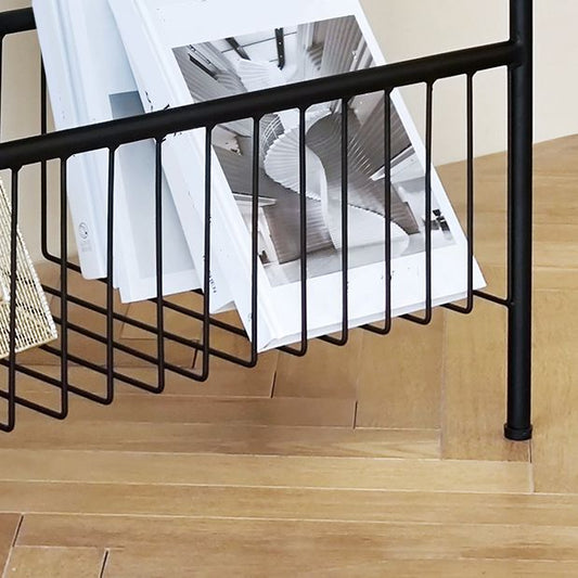 Tavolo da fine stile moderno nero/nero in metallo tavolo laterale rettangolare rettangolare con conservazione