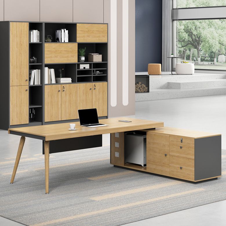 Bureau de bureau exécutif naturel ergonomique moderne pour bureau pour le bureau