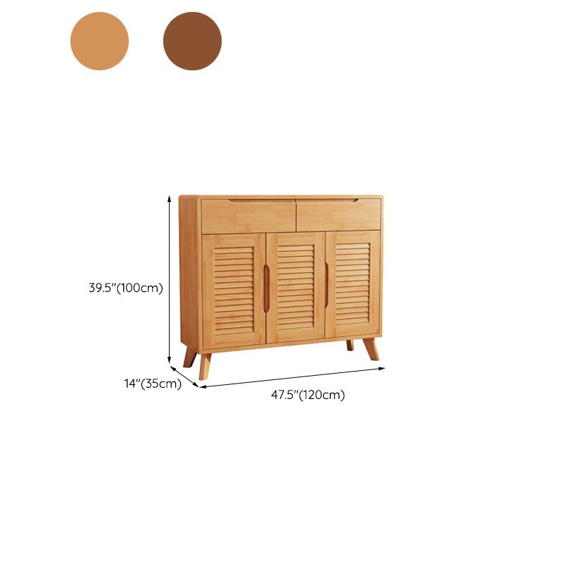 Door and Drawer Accent Cabinet Wood Cabinet in Brown/Natural Clearhalo 'Cabinets & Chests' 'cabinets_chests' 'furn' 'furn_cabinets_chests' 'Furniture' 'Living Room Furniture' 1200x1200_5a330105-914b-414c-a2c5-37dea23eb662