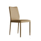 Designer Style Armless Chair Leather Parsons Back Side Chair for Restaurant