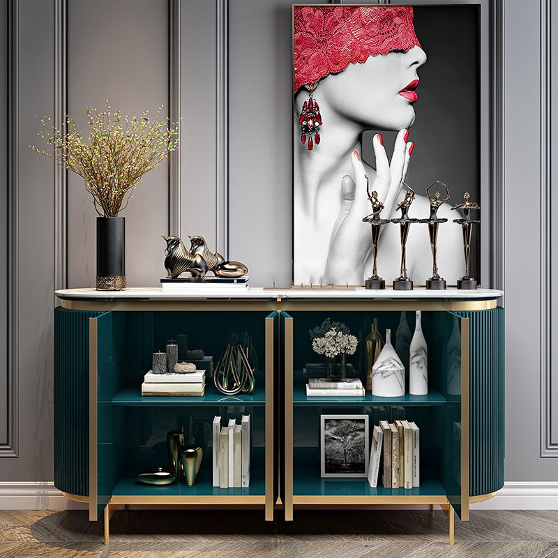 Artificial Stone Buffet Server 36-inch Height Kitchen Server for Dining Room Clearhalo 'buffet_sideboard' 'Buffets & Sideboards' 'furn' 'furn_buffet_sideboard' 'Furniture' 'Kitchen & Dining Furniture' 1200x1200_5a3863ba-4dde-49c2-80e8-42ee2643858c