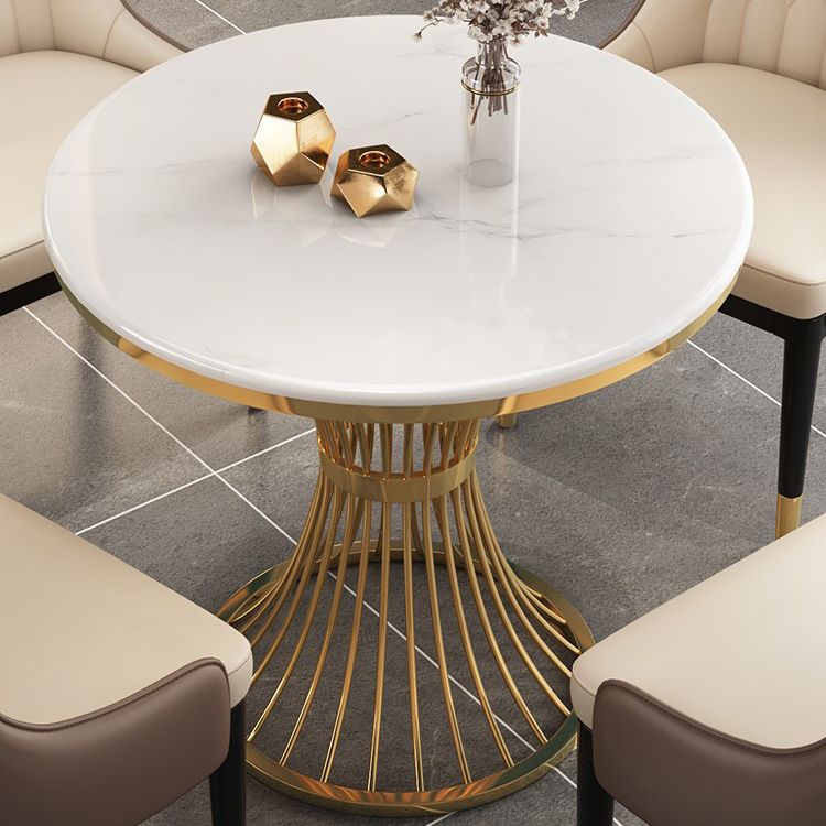 Scandinavian Sintered Stone Dining Room Set Standard Height with Gold Base Dining Furniture Clearhalo 'Dining Room Sets' 'Dining Tables & Seating' 'dining_room_set' 'furn' 'furn_dining_room_set' 'Furniture' 'furniture_dining_room_set' 'Kitchen & Dining Furniture' 'kitchen&dining_furn' 'kitchen' 1200x1200_5a396da7-e21a-45ba-9b73-b9cdcb57cb25