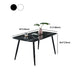 Ensemble de table à manger avec pieds en pierre, rectangle d'intérieur, 1/4/5/7 pièces